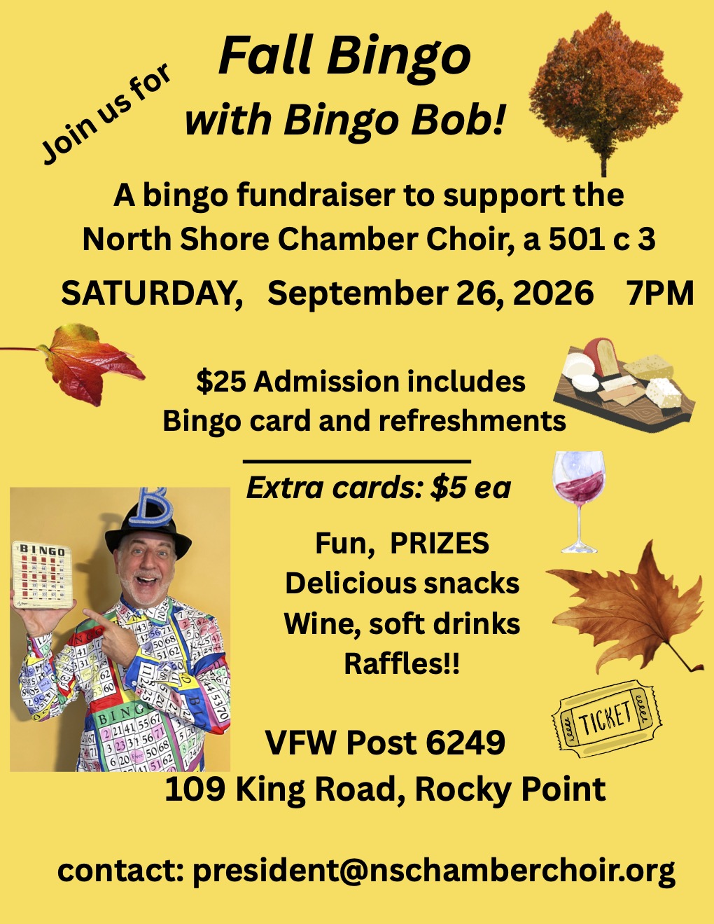 Bingo flyer – Fall 2026